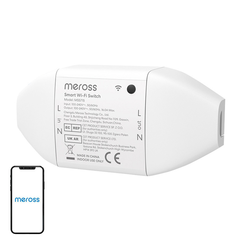 Meross nutikodu moodul MSS715MA-UN Smart WiFi Switch (Matter), valge