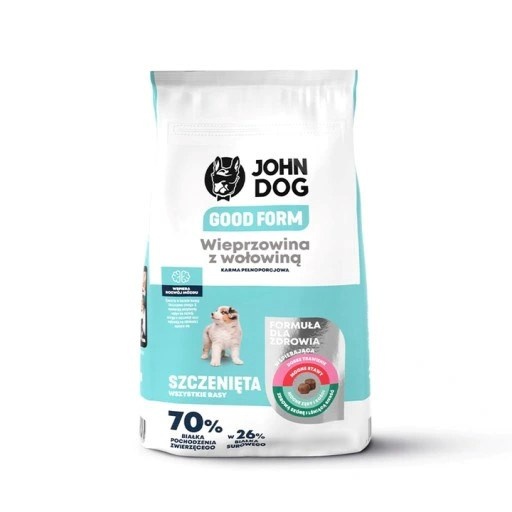 John Dog kuivtoit koerale Good Form Puppy Pork with beef - Dry Dog Food- 12kg