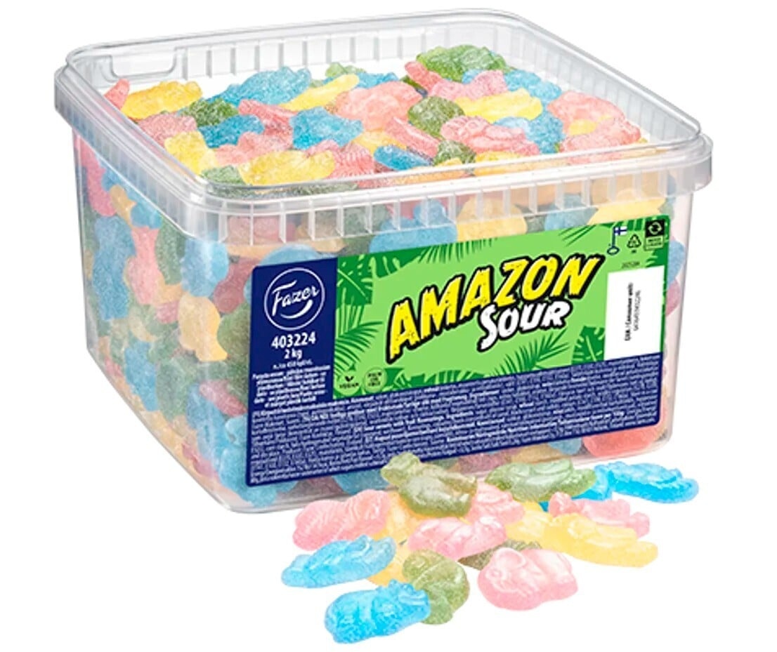 Fazer lahised kommid Amazon Sour Loose Candy, 2kg