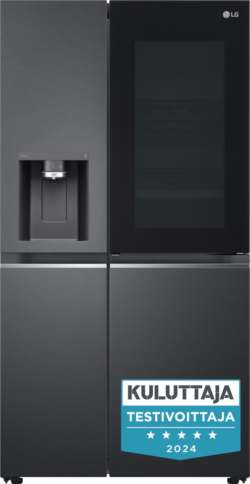 LG külmkapp GSXV91MCAE Side-by-Side, must roostevaba teras