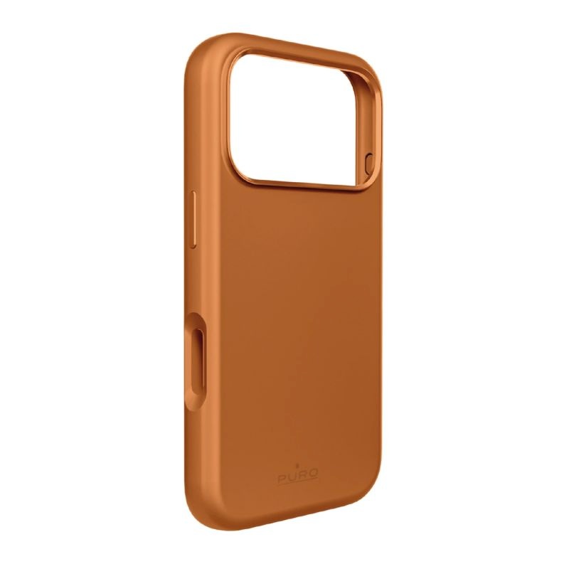Puro Icon Mag Pro Liquid Silicone Case for iPhone 17 Pro Max, MagSafe Compatible, with Camera Protection and Aluminum Buttons - Orange oranž / iPhone 17 Pro Max
