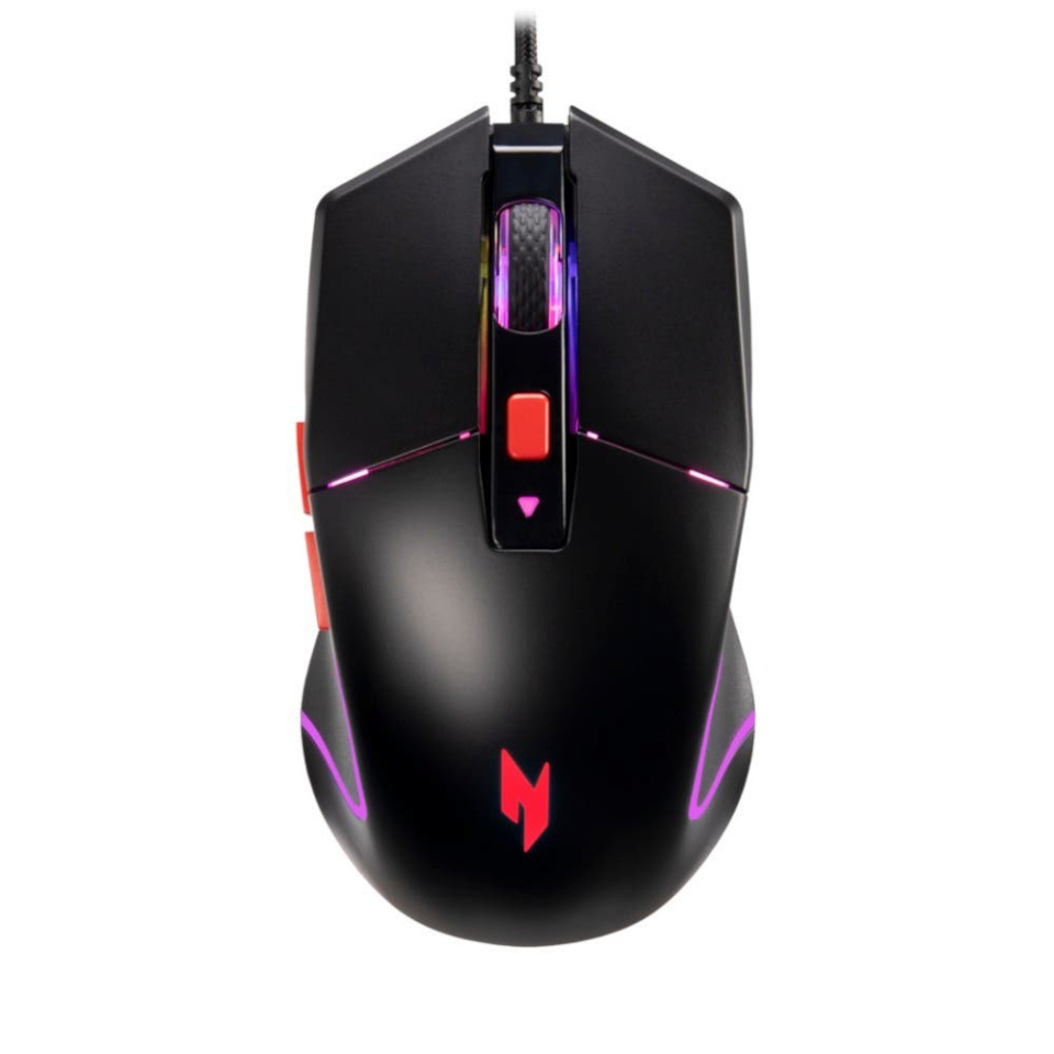 Acer hiir Nitro Mouse NMW100 must, Up to 7200 dpi, Wired, 6 buttons, Retail Pack