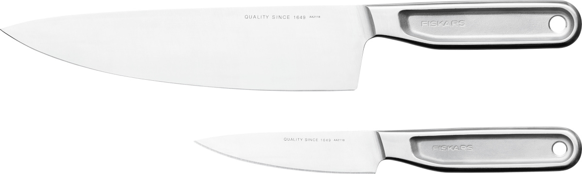 Fiskars nugade komplekt All Steel Cook's Knife Set, 2tk, hõbedane
