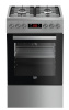 Beko gaasipliit elektriahjuga FSM52321DXDS Gas Cooker, hõbedane