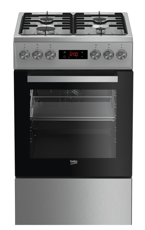 Beko gaasipliit elektriahjuga FSM52321DXDS Gas Cooker, hõbedane