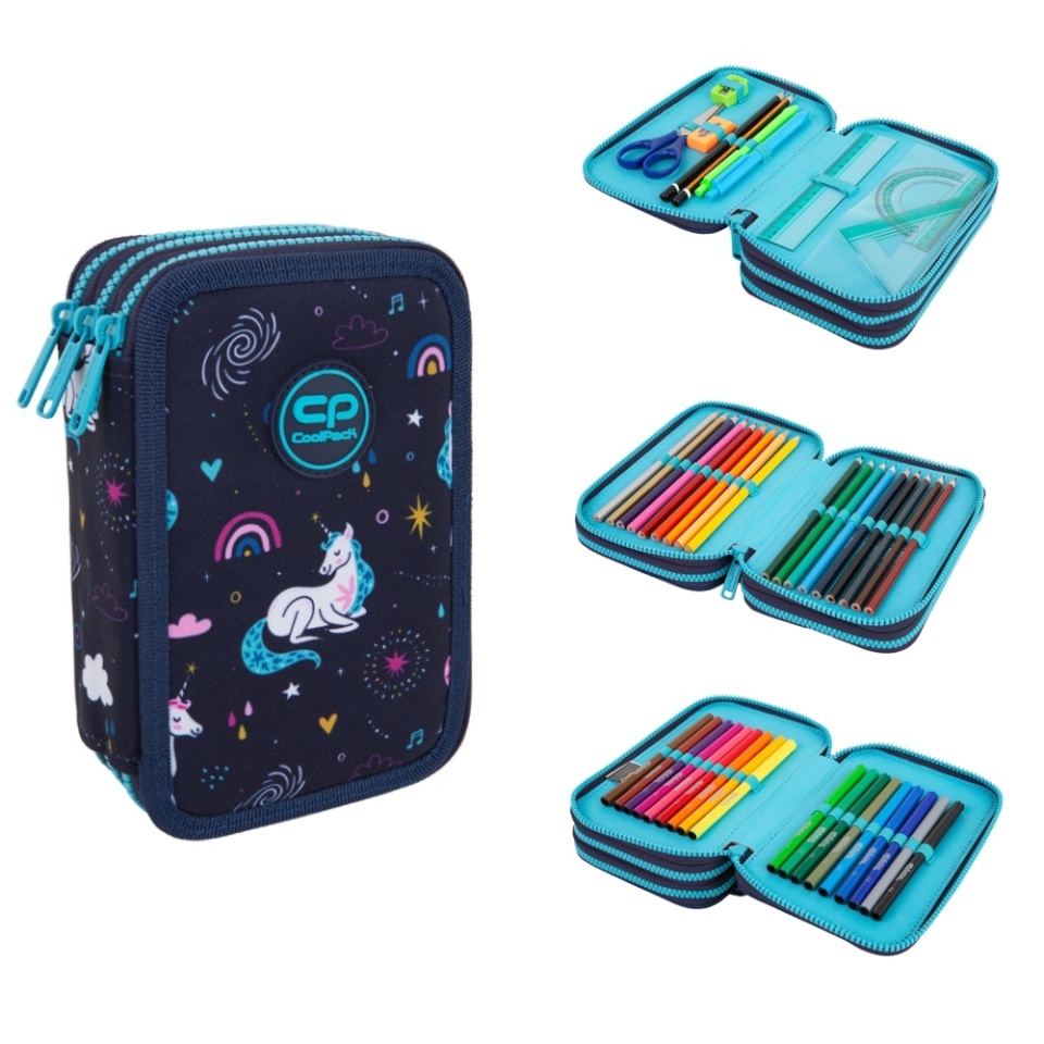 Coolpack pinal, täidetud, 3 lukuga - Jumper 3 Ükssarvik