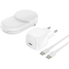 Belkin juhtmevaba laadija UltraCharge 25W Qi2 magn. 2-in-1 Lad.klappb.sw. WIZ039kqWH