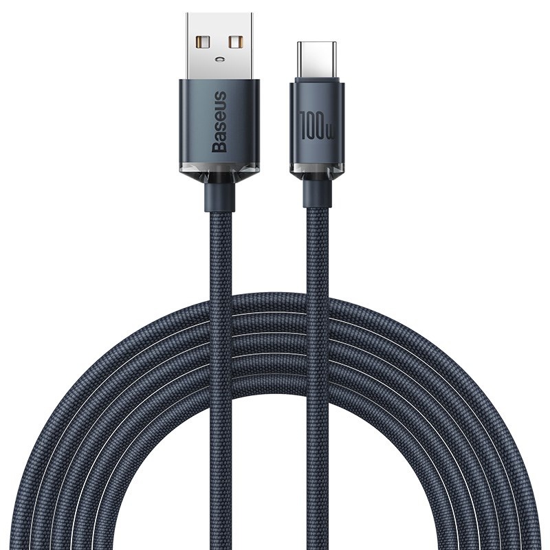 Baseus kaabel Crystal Shine Cabel USB-A to USB-C 100 W 5 A 1.2 m must