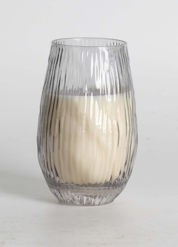 H4Y lõhnaküünal klaasis Nature Green, Northern Forest, 13,5cm, valge