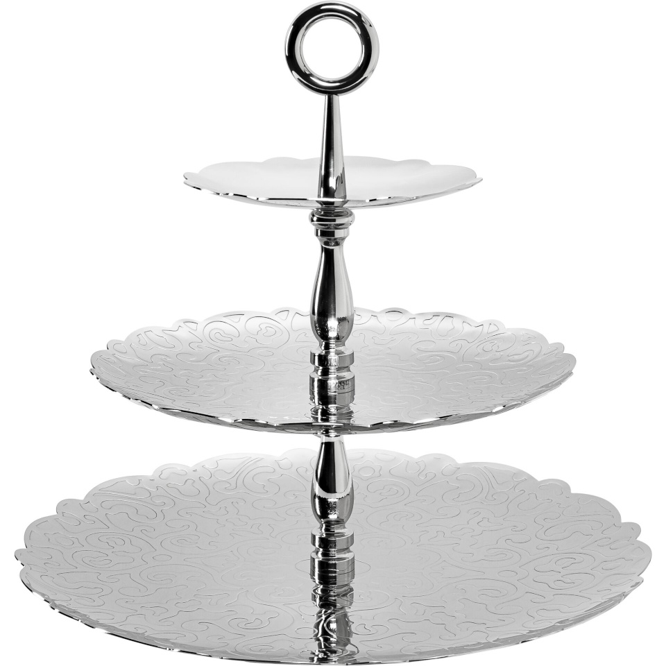 Alessi kandik MW52/3 Dressed Three-Dish Stand, hõbedane