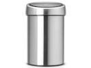 Brabantia prügikast Touch Bin, 3L, Matte Steel, hõbedane