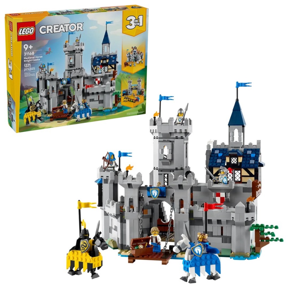 Lego klotsid CREATOR 3 IN 1 31168 Medieval Horse Knight Castle