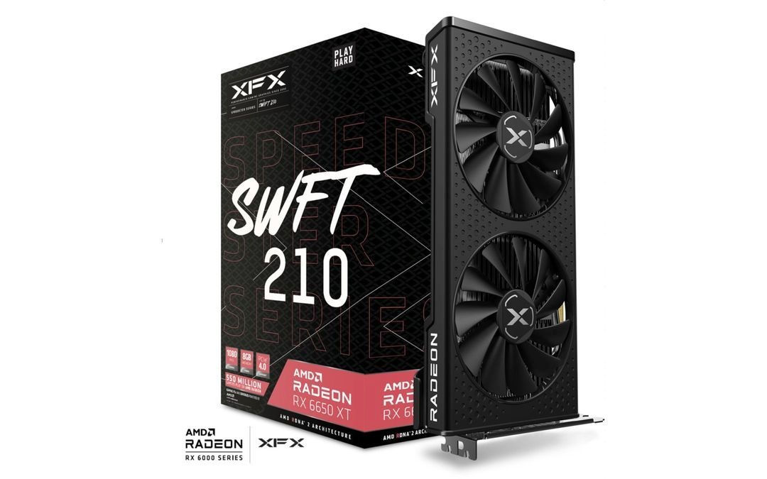 XFX videokaart AMD Radeon RX 6650 XT Speedster SWFT 210 Core Gaming 8GB GDDR6, RX-665X8DFDY