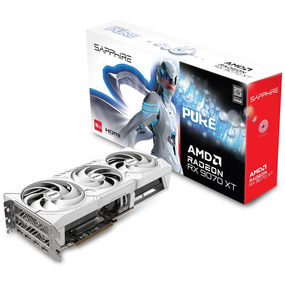 Sapphire videokaart Pure Radeon RX 9070 XT Gaming OC 16GB GDDR6