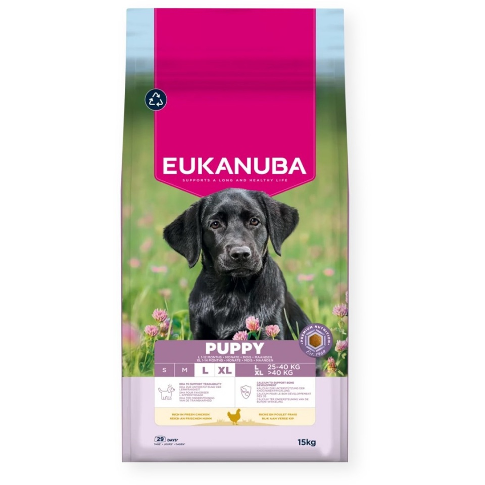 Eukanuba kuivtoit koerale Puppy L XL Rich in Chicken, 15kg