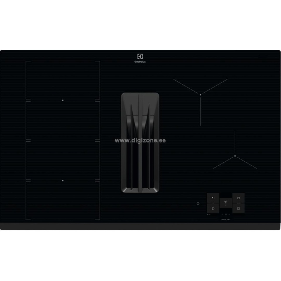 Electrolux integreeritav pliidiplaat õhupuhastiga 900 XT SensePro Built-In Induction Extractor Hob, 80cm, must