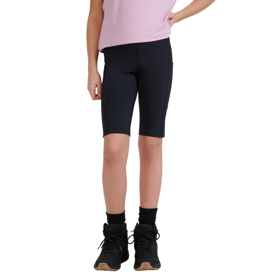 Lühikesed püksid Dla Dziewczynki 4F Fnk F0857 sügav must 4FJWSS25TFSHF0857 20S 122-128cm