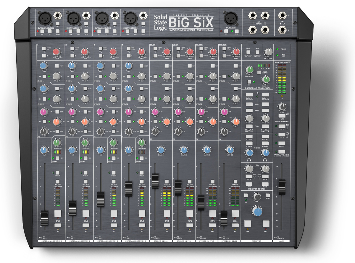 Solid State Logic SSL BiG SiX analoogmikser USB-funktsiooniga