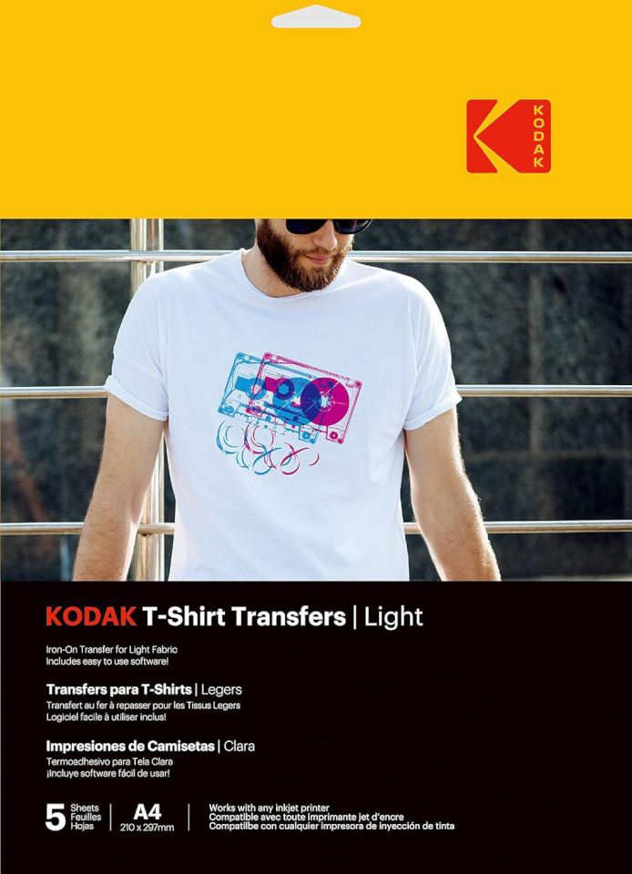 Kodak siirdepaber T-Shirt Transfers Light A4 5 lehte