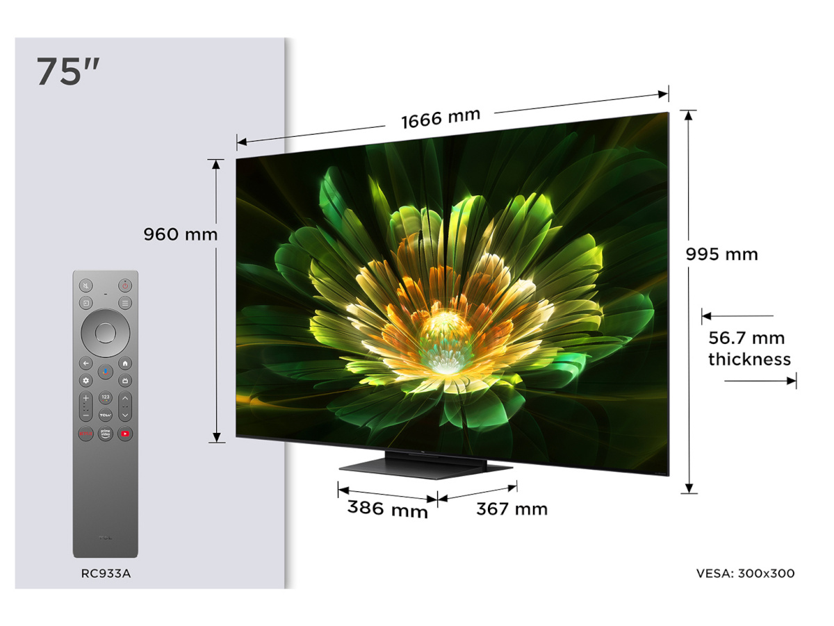 TCL-televiisor 75" C79K – 4K QD mini-LED Google TV
