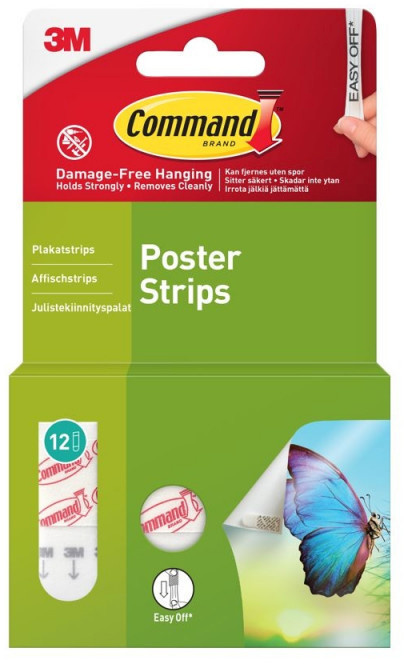 3M riputusribad Command Poster Strips 12tk