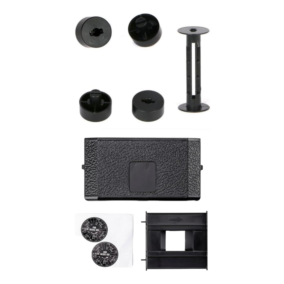 HOLGA filmiadapterite komplekt 120/135 HOLGA 120 kaameratele (adapterite paar + kaas + mask)