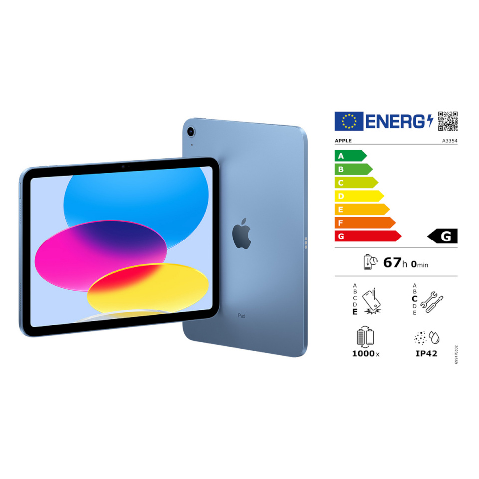 Apple tahvelarvuti iPad 11 Wi-Fi 128 GB sinine 11th Gen Tablet (A3354) 11th Generation