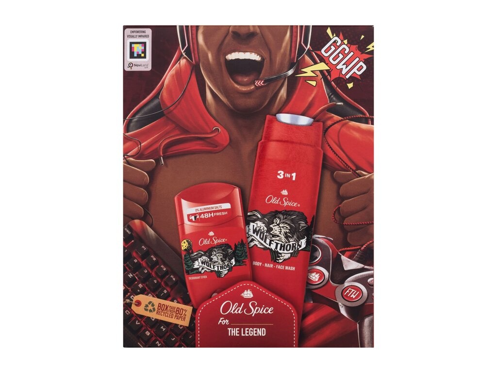Old Spice komplekt Wolfthorn Deostick 50ml + Shower Gel 3in 250ml, meestele