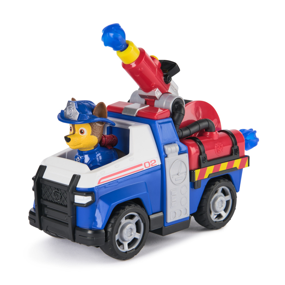 Paw Patrol mängufiguur Fire Rescue - Chases Rettungsfahrzeug (mit Geschoss-Abwurf und Chase Spielfigur)