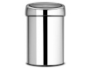 Brabantia prügikast Touch Bin, 3L, Brilliant Steel, hõbedane