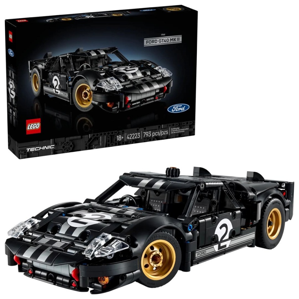 Lego klotsid TECHNIC 42223 1966 Ford GT40 MKII Race Car