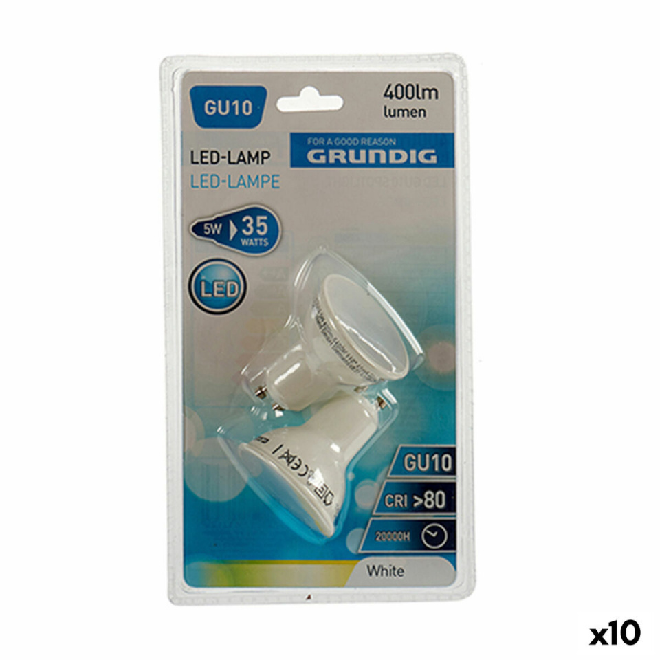 Grundig LED pirn 6400 K valge 5 W GU10 400 lm (5x6x5cm) (10tk)