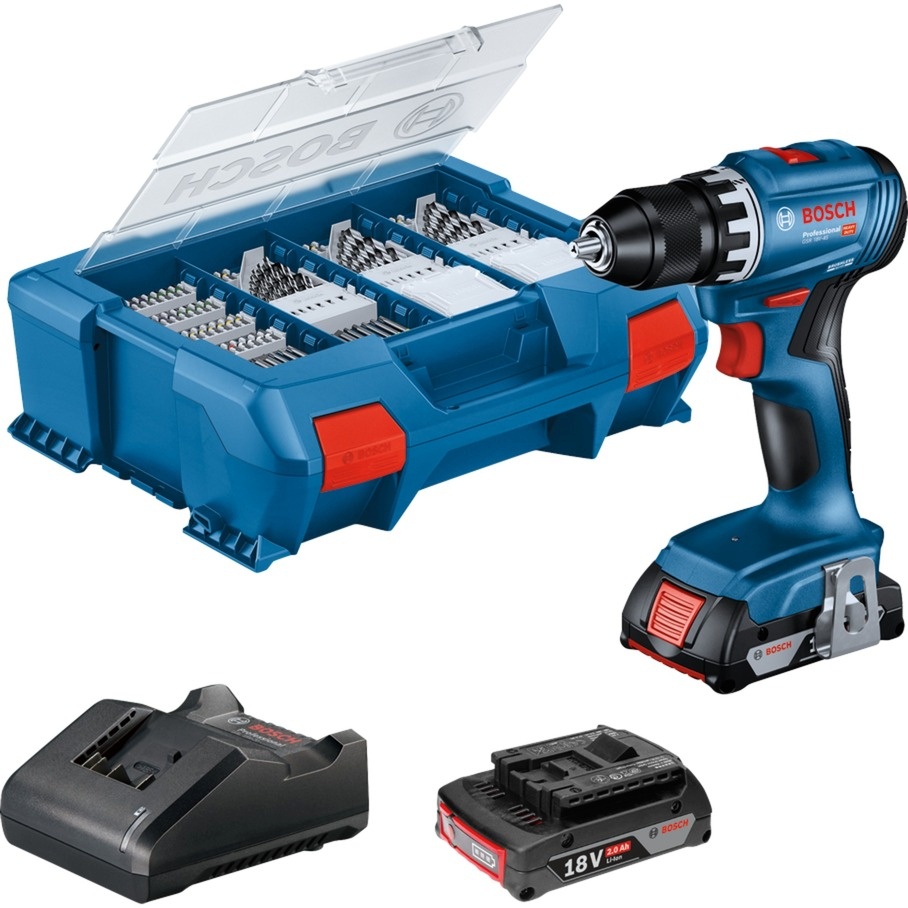 Bosch akutrell Professional Cordless Drill GSR 18V-45, sinine/must