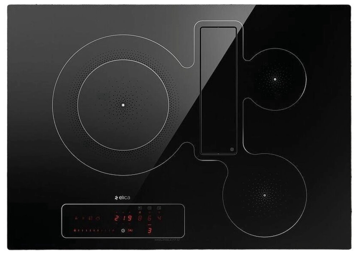 Elica õhupuhastiga integreeritav pliidiplaat  NIKOLATESLA FIT 3Z BL/A/72 Hob and Hood (2in1), must