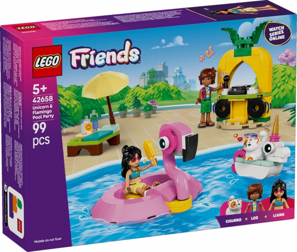 LEGO klotsid 42658 Friends Poolparty mit Einhorn und Flamingo