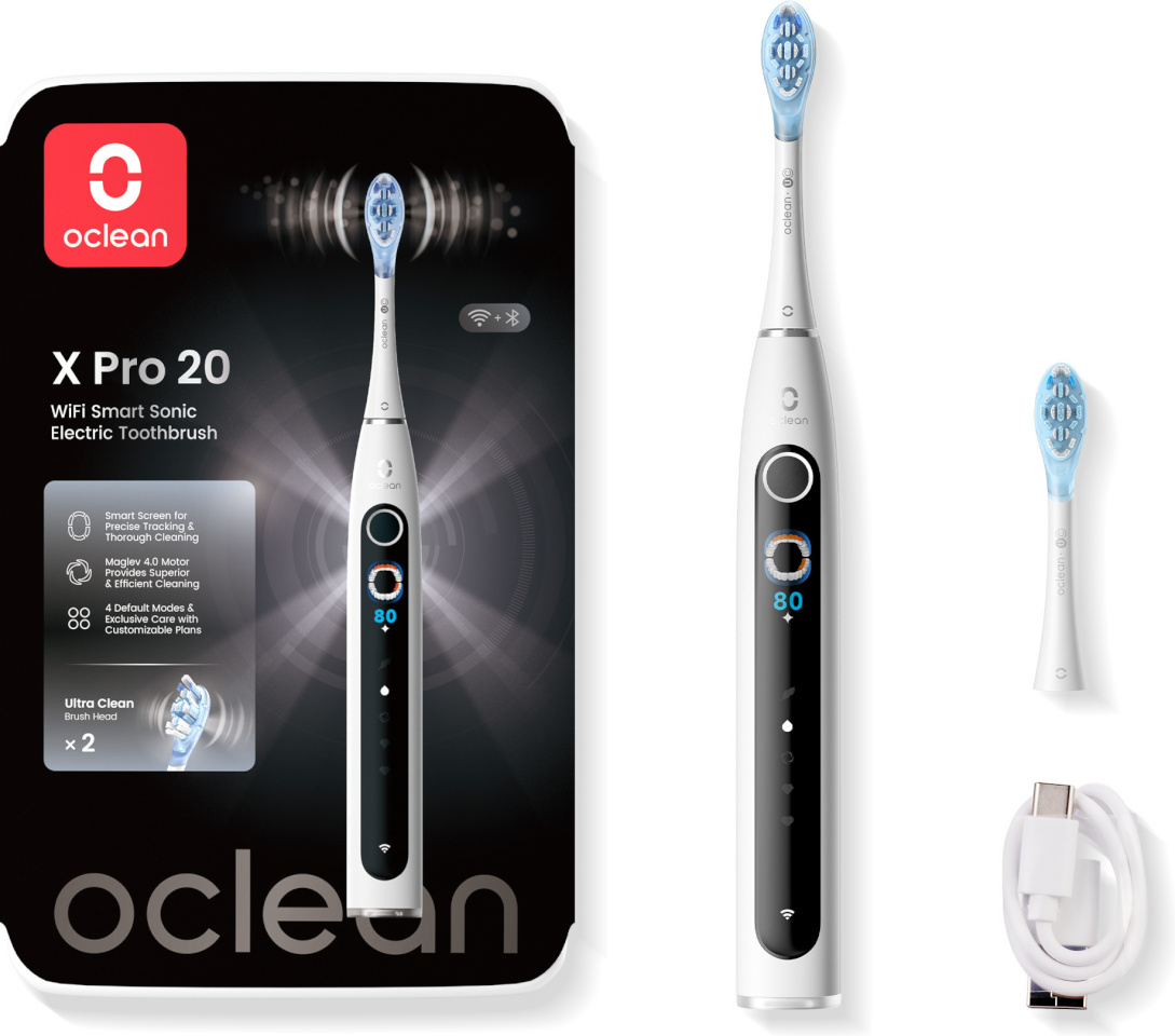 Oclean elektriline hambahari X Pro 20 Electric Toothbrush, valge