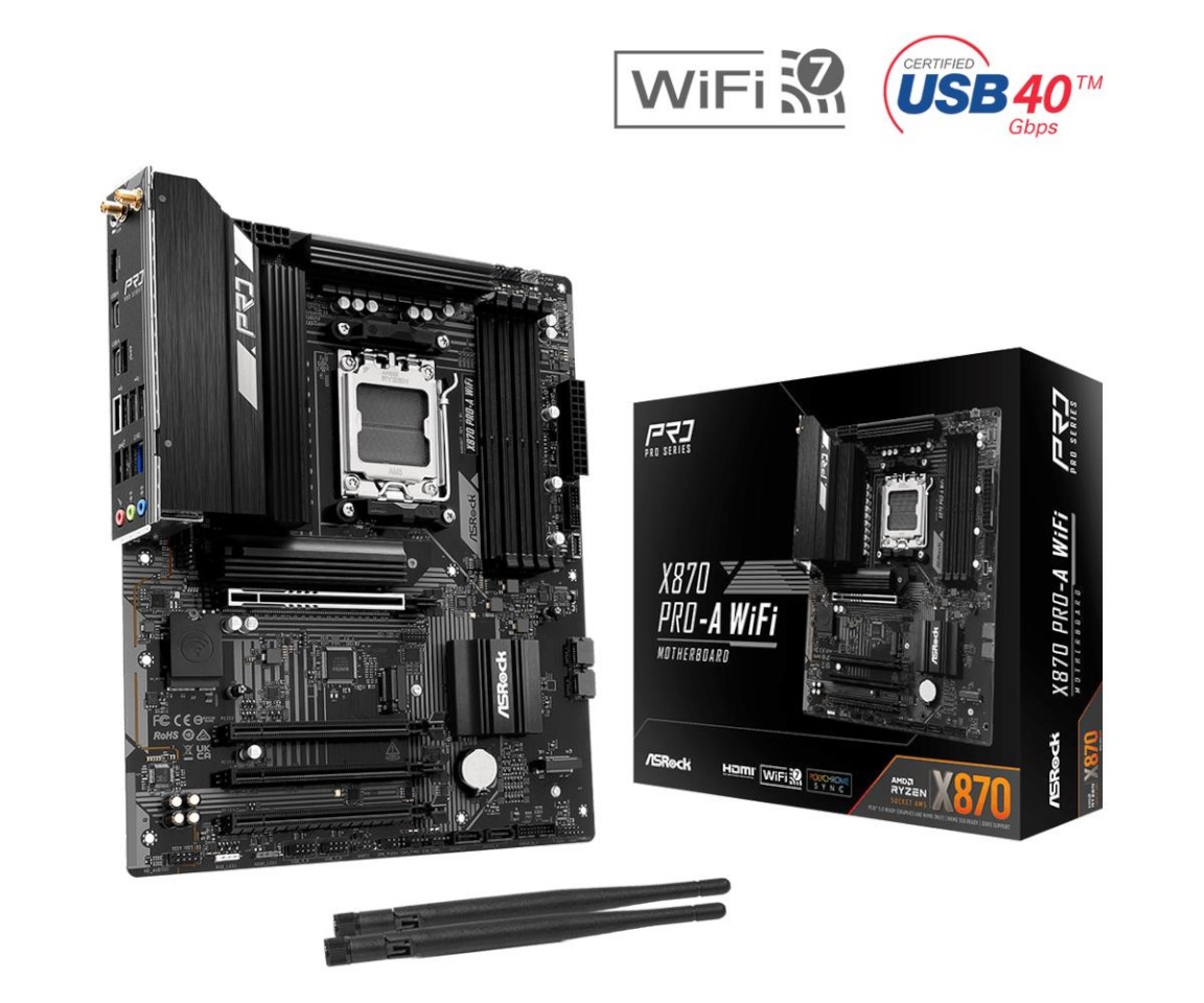 ASRock emaplaat X870 Pro-A WiFi AM5 ATX HDMI/USB-C DDR5 Retail
