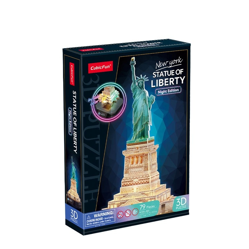 Cubic Fun pusle 3D LED Statue of Liberty (night edition), 79-osaline