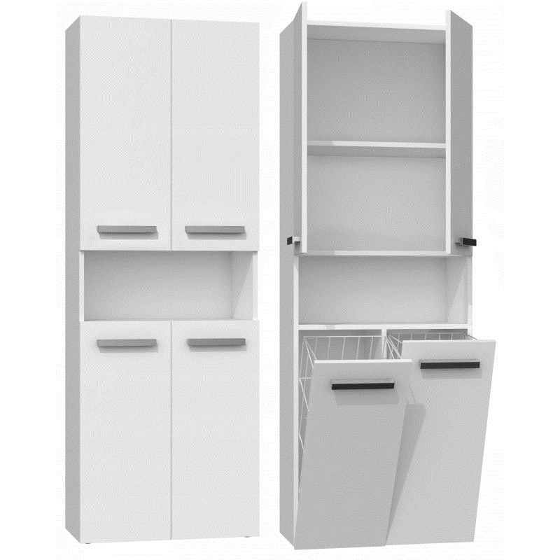Top E Shop vannitoakapp NEL 2K DK BIEL bathroom storage cabinet valge