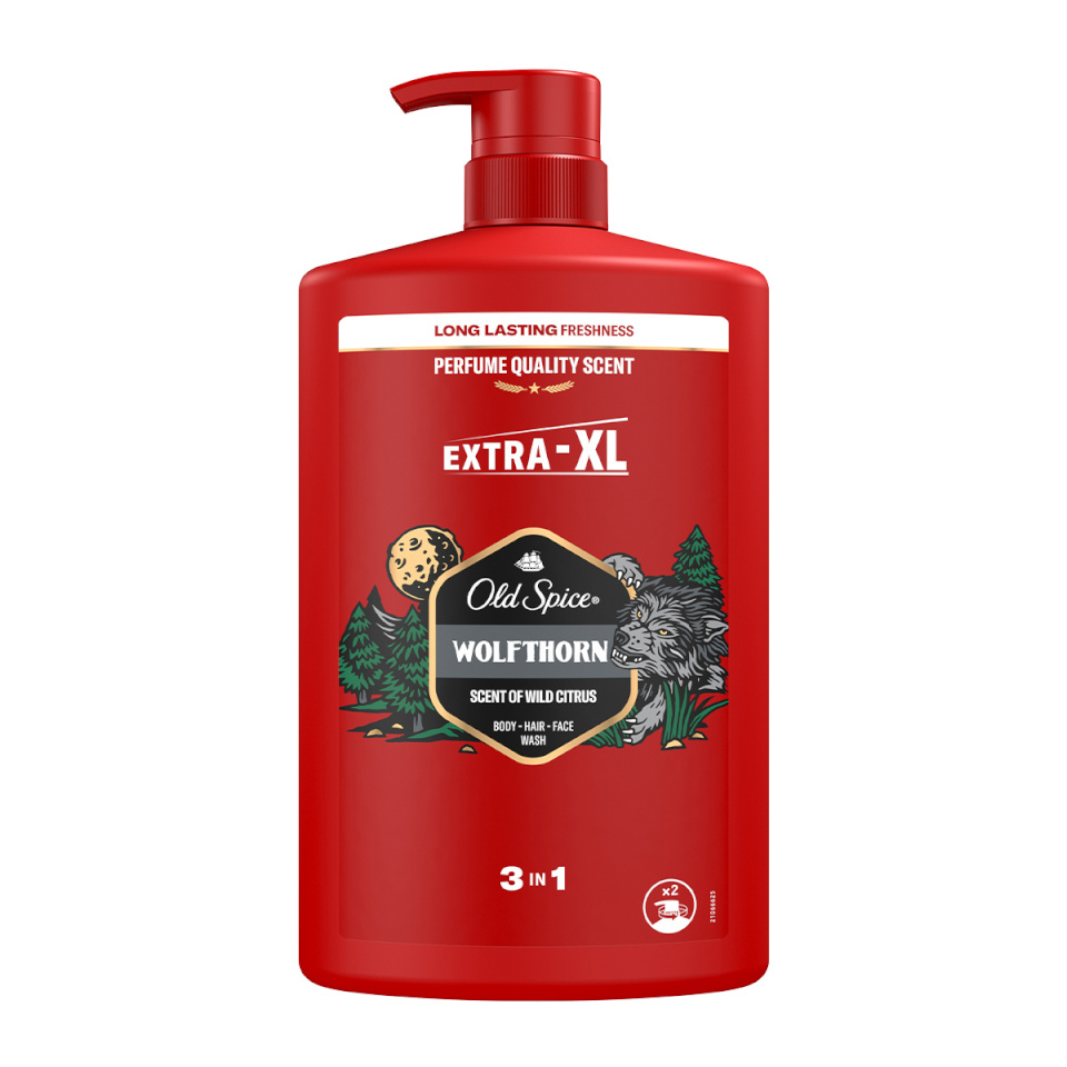 Old Spice dušigeel ja šampoon Wolfthorn 1000ml, meestele