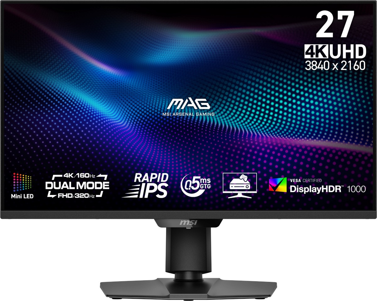 MSI monitor MAG 274UPDF E16M - 320Hz Full HD | 160Hz 4K | Rapid IPS | 27"