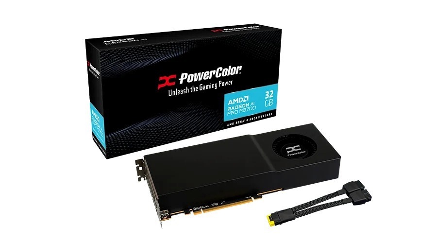 PowerColor videokaart AI PRO R9700 32G-B