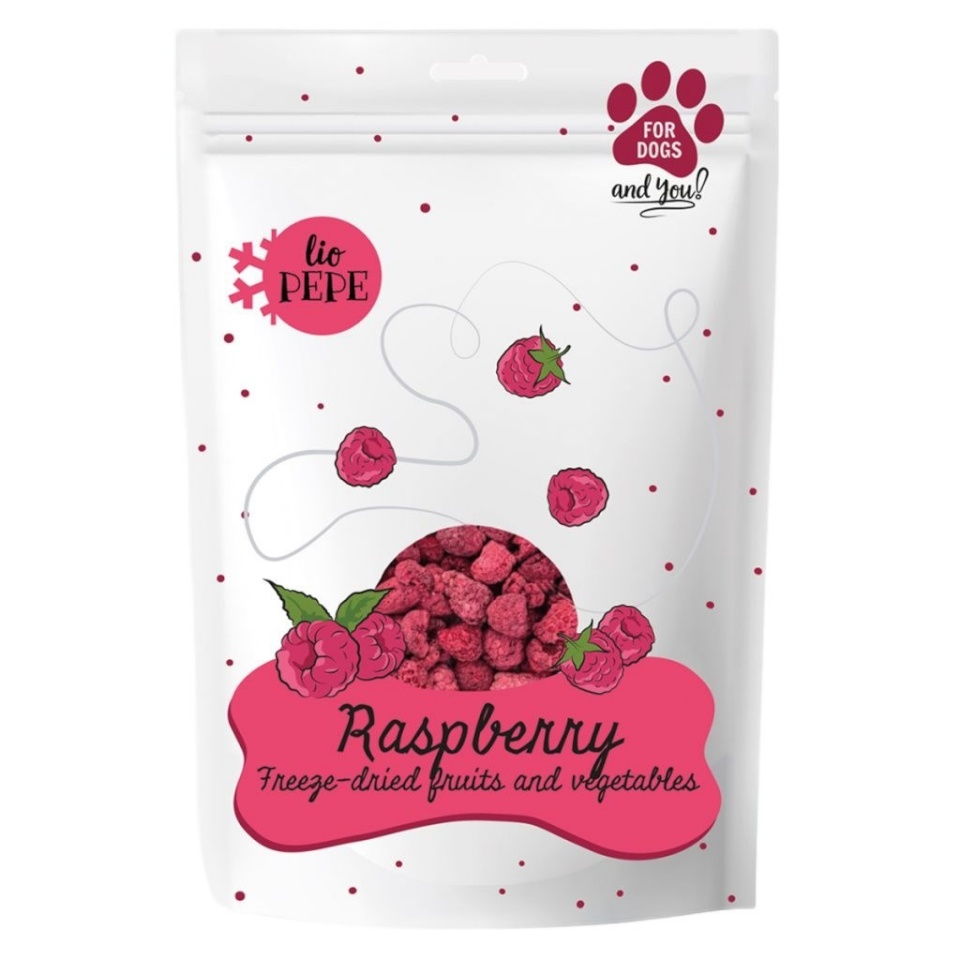 Paka Zwierzaka maius koerale PEPE Lio Raspberry - Dog treat - 15g