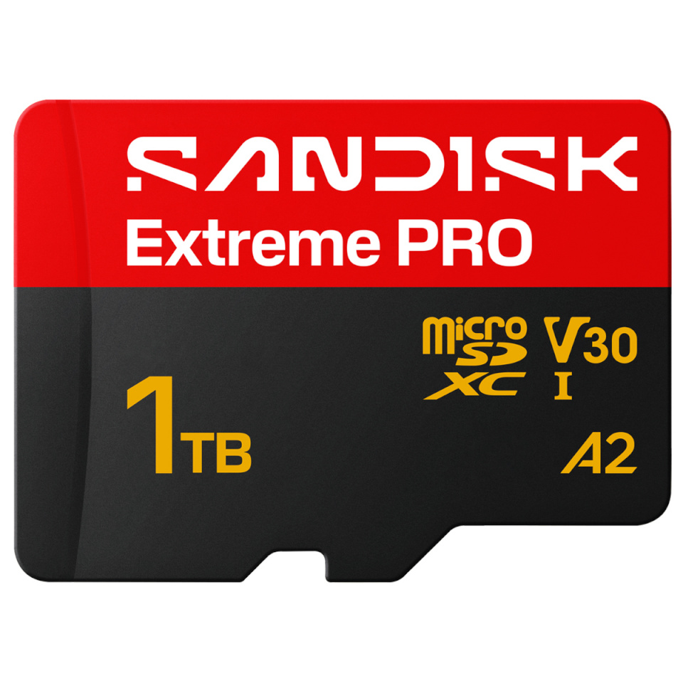 SanDisk 1TB microSDXC kaart Extreme PRO UHS-I R250 MB/s / W170 MB/s + SD-adapter