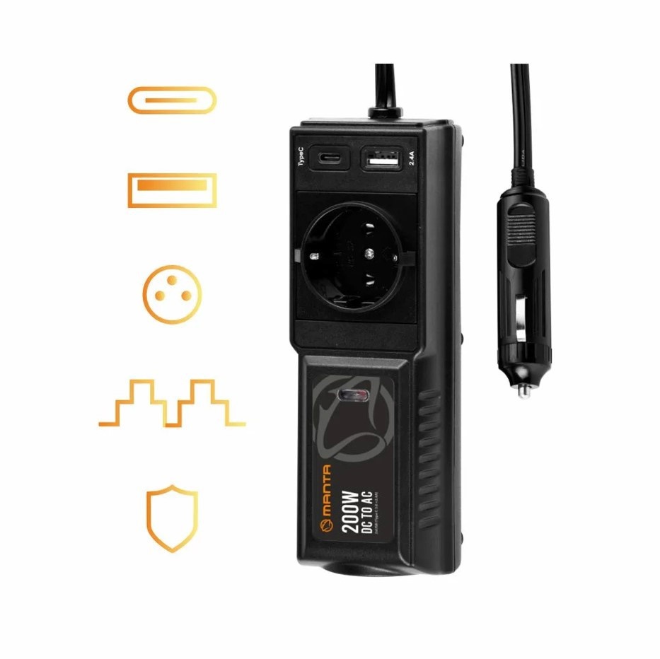 Manta vooluinverter 200 W MPI200C