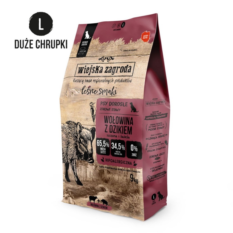 Country Farm kuivtoit koerale Beef with Wild Boar L, 9kg