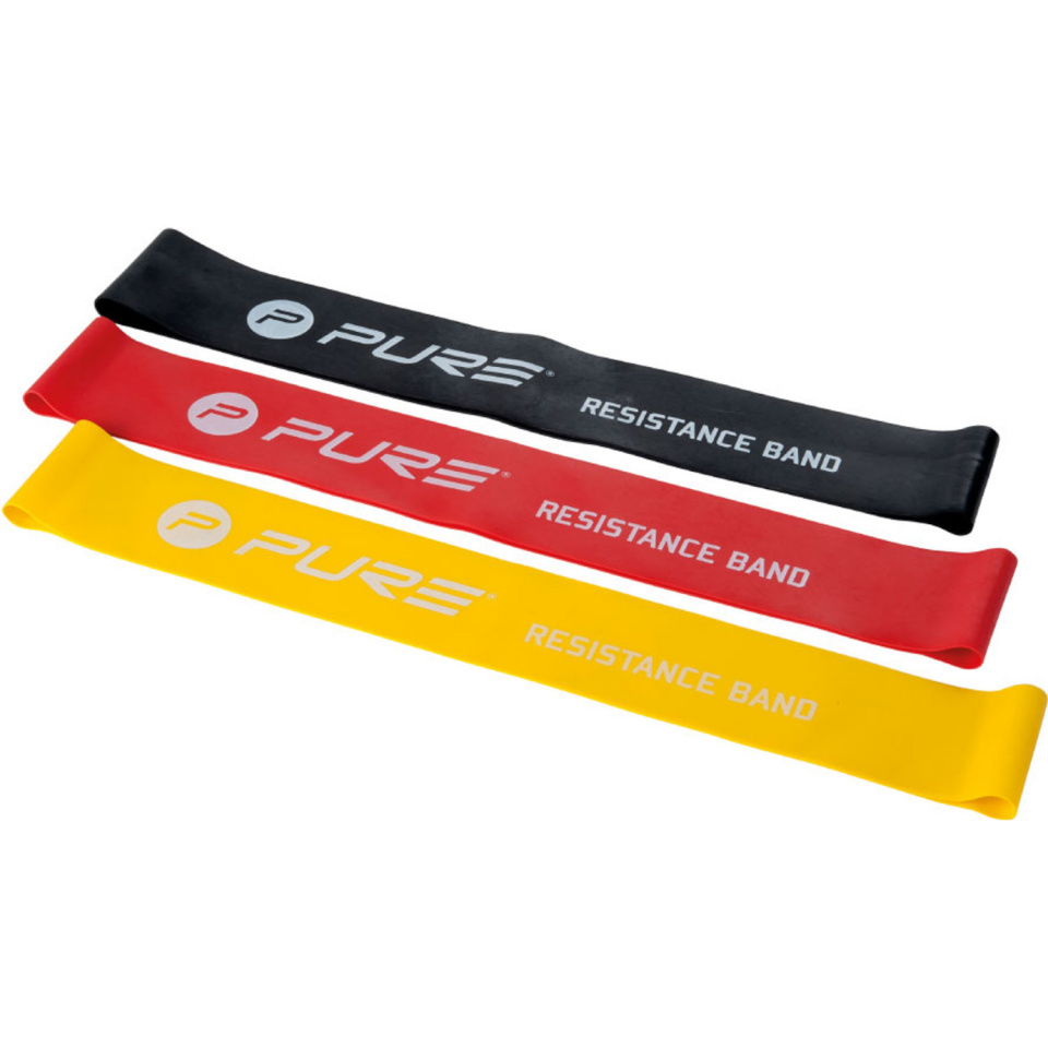 Pure2improve Resistance Bands, 3 pcs | kollane/punane/must
