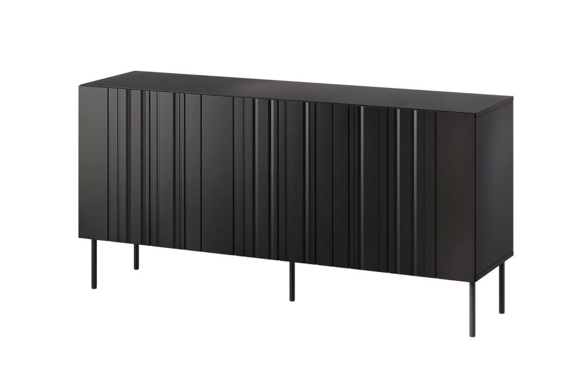 Cama Meble puhvetkapp Chest of drawers ISLA 150,5x40x75 matte must