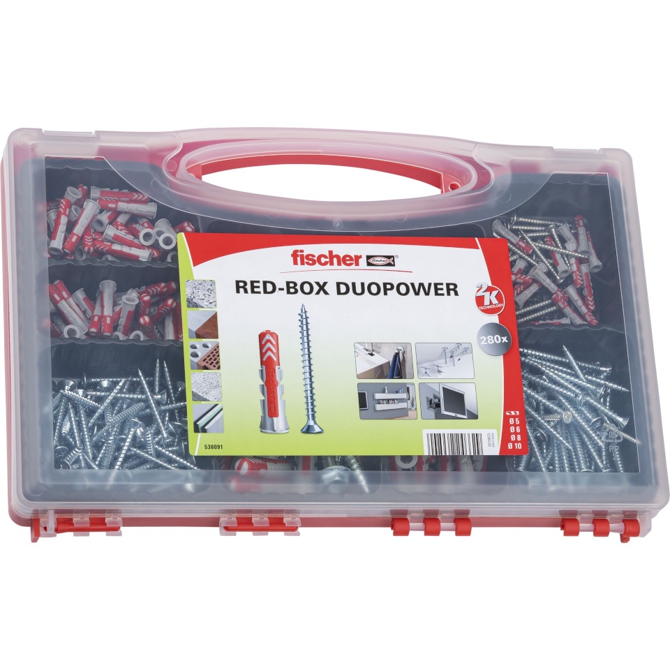 Fischer tüüblite ja kruvide komplekt Redbox DuoPower + screws