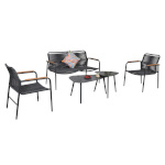 H4Y aiamööblikomplekt NEBO 2 lauda, pink ja 2 tooli